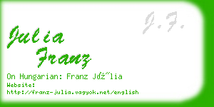 julia franz business card